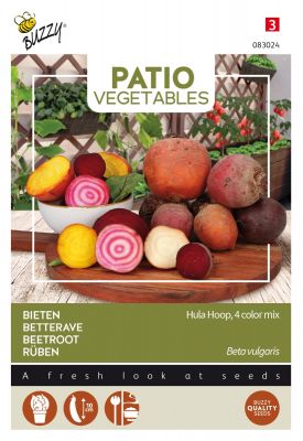 Buzzy Patio Veggies, Betterave Hula Hoop, mélange de 4 co