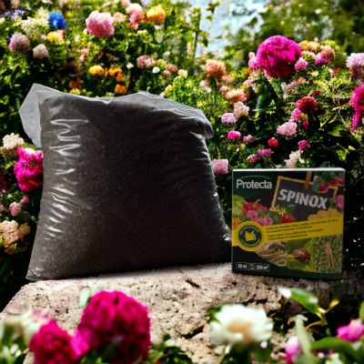 Kit complet d'entretien des rosiers : Fumier universel 4kg & Spinox 60ml Insecticide