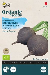 Buzzy Organic Radis d'hiver Ronde Zwarte - noir rond (BIO)